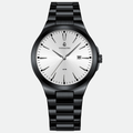 Relógio masculino Vanglore Upclassic preto com visor branco, 40mm, metal e aço inox, vista frontal