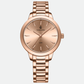 Relógio feminino Vanglore Essence rose gold 36mm, vista frontal, em metal e aço inox