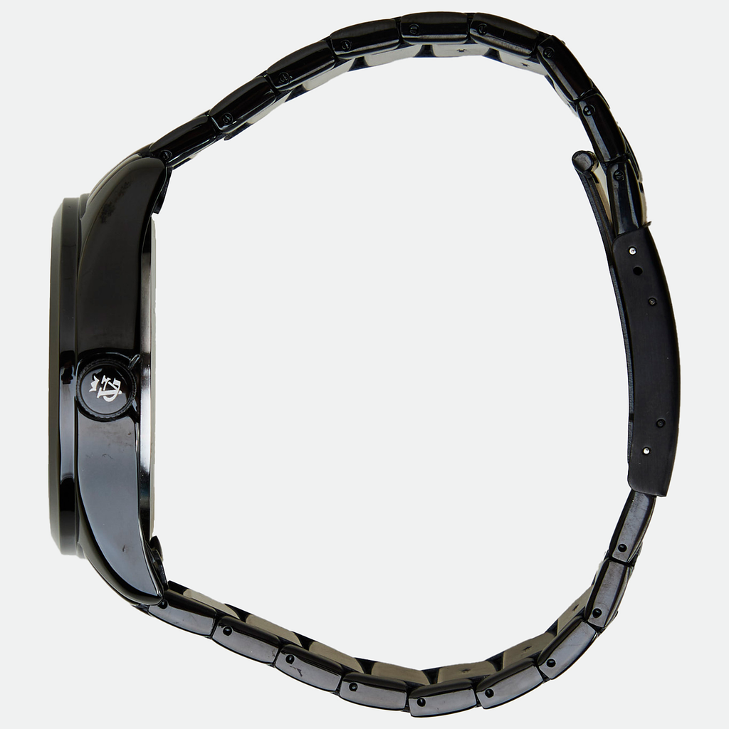 Relógio masculino Vanglore Nexus preto 44mm, em metal e aço inox, vista lateral